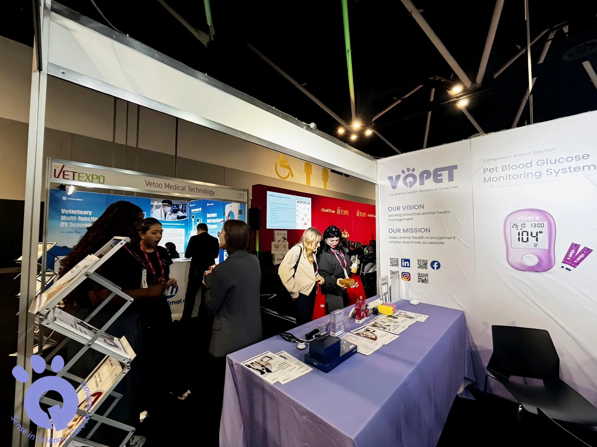 VivaChek VQPET booth and visitors at The VET Expo 2026 in Sydney